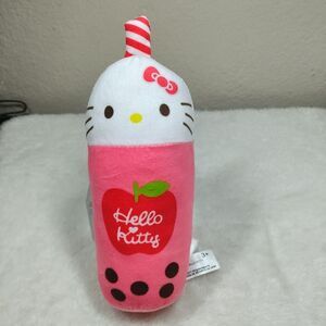 Sanrio Boba Tea 9.5 inch Hello Kitty and Friends Fiesta Plush Toy - Pink Drink